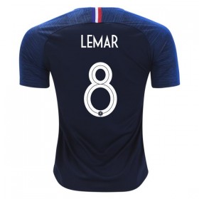 Camisolas de Futebol França Lemar 8 Equipamento Principal Copa do Mundo 2018 Manga Curta